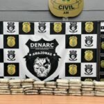 Cocaína avaliada em R$ 4,5 milhões é apreendida em rodas de picape dentro de uma balsa em Manaus