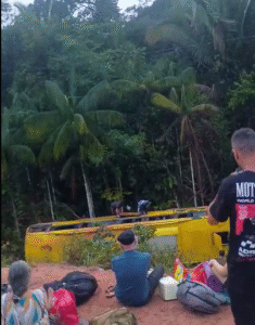 Ônibus tomba em ribanceira a rodovia BR-319